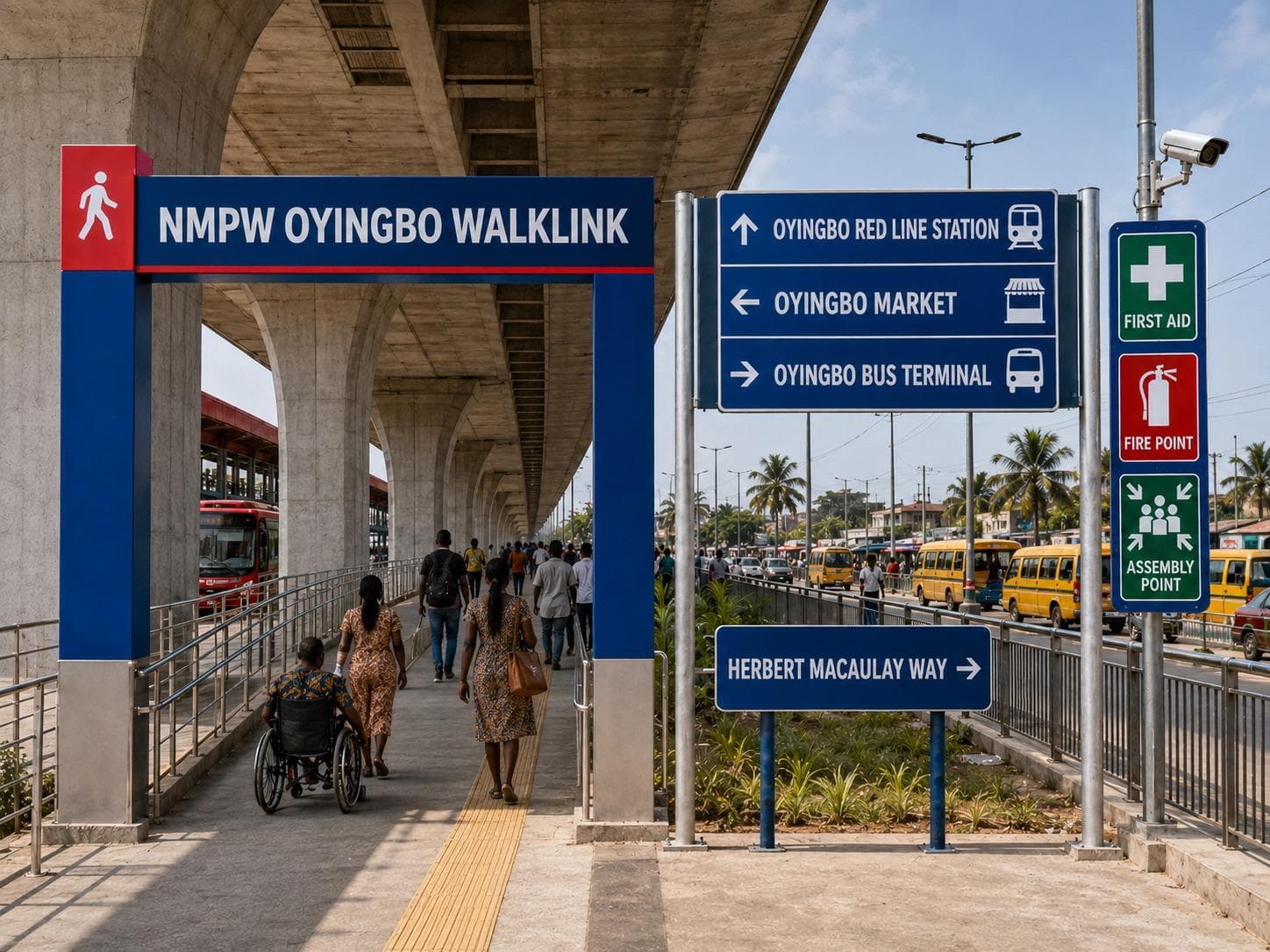 People using NMPW pedestrian infrastructure