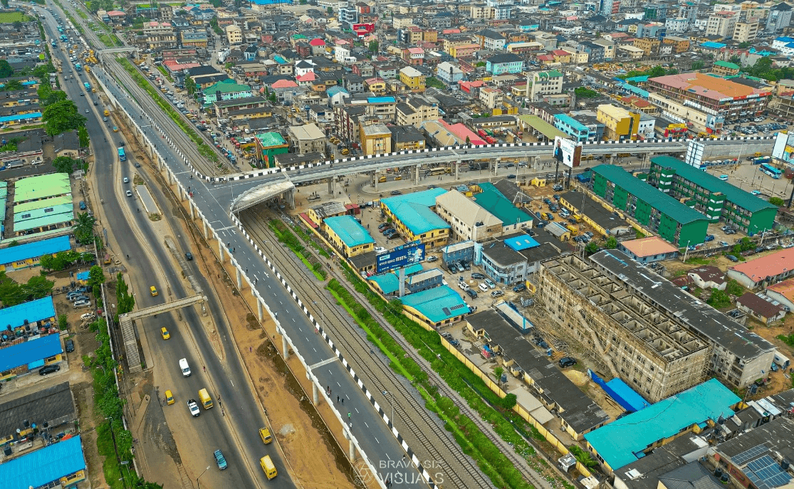 Pedestrian infrastructure representing the Ikeja NMPW Link