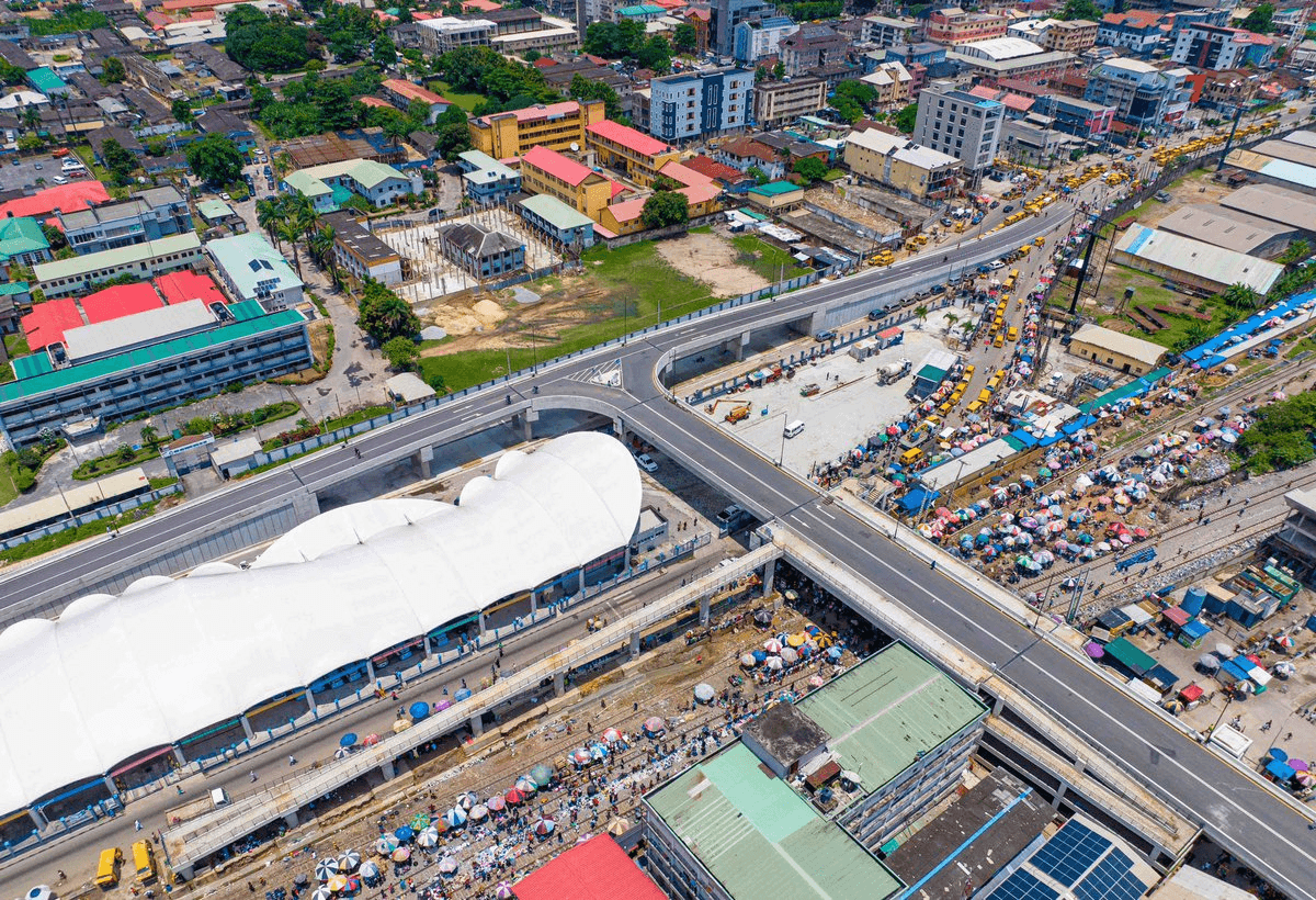 Pedestrian infrastructure representing the Yaba NMPW Link